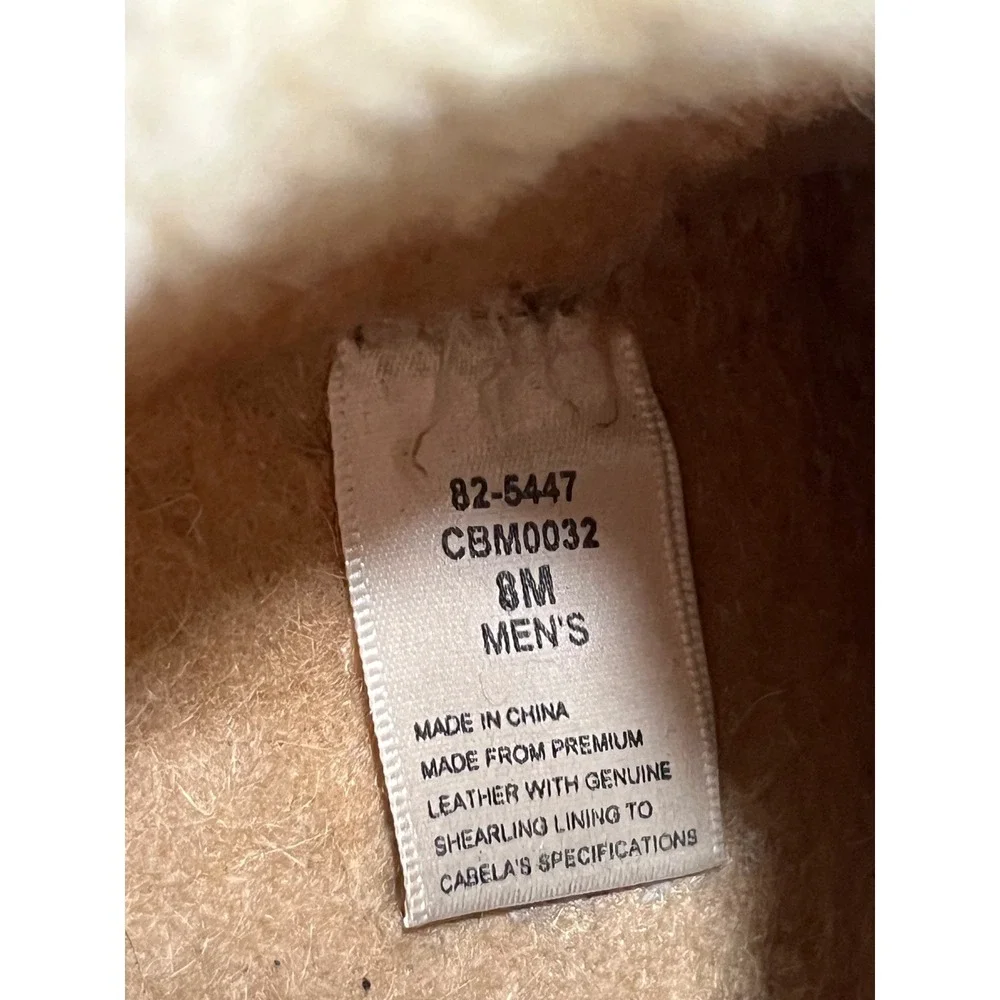 Cabela's‎ Men's Size 8 Alaskan Guide Shearling Low Top Winter Hunting Boots